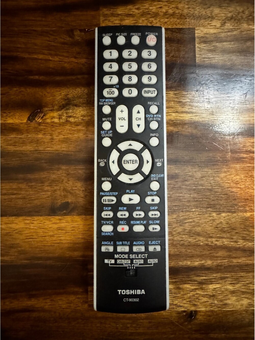 Toshiba CT-90302 TV / DVD Combo Remote Control TESTED